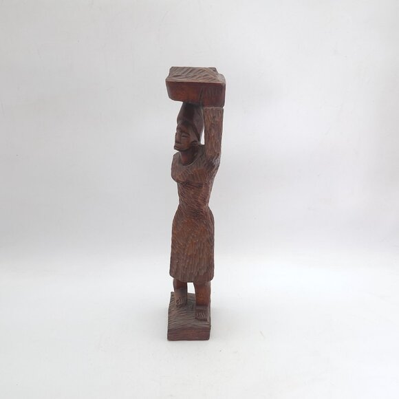 Jamaican Carved Statue - Picture 3 of 11